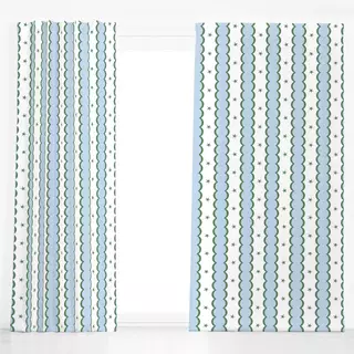Dekovorhang festive stripes - green