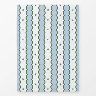 Geschirrtuch festive stripes - green