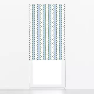 Raffrollo festive stripes - green