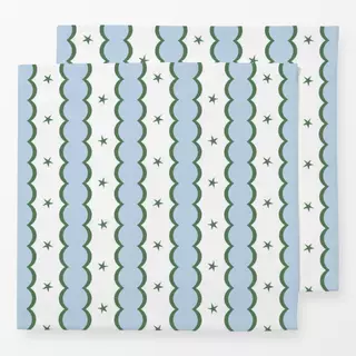 Servietten festive stripes - green