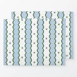 Tischset festive stripes - green