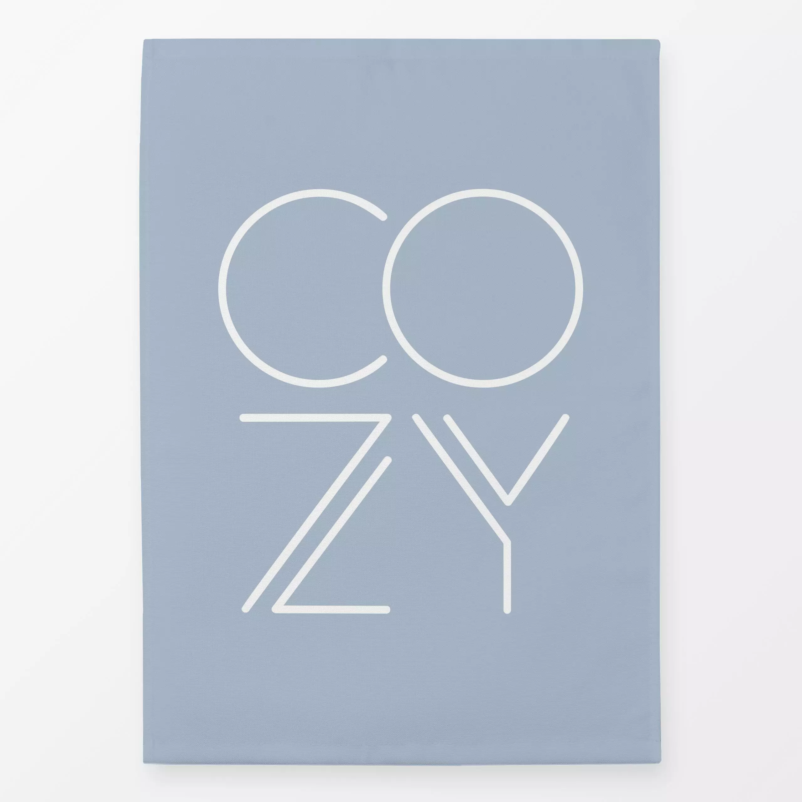 Geschirrtücher Cozy nude blue - Sprüche & Schriftzüge, Weihnachten - von „Heyduda"; Cozy, Weihnachten, Winter, typografie, S...