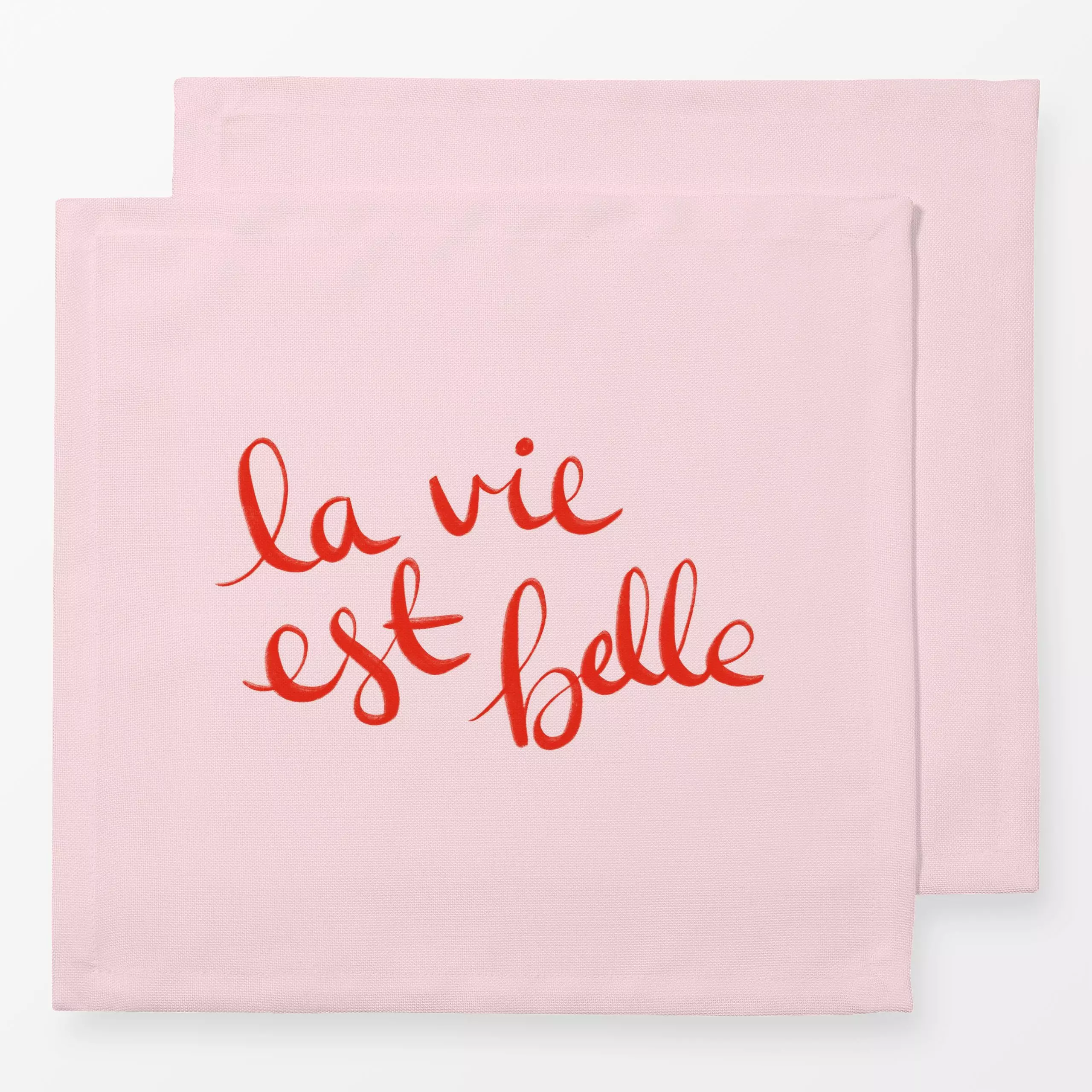 Servietten la vie est belle - Sprüche & Schriftzüge, Reise, Anlässe - von „Studio Kesse"; Love, Valentinstag, Paris, Liebe, ...
