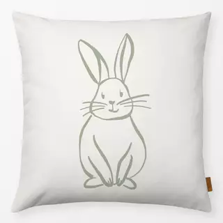 Kissen Happy Bunny beige