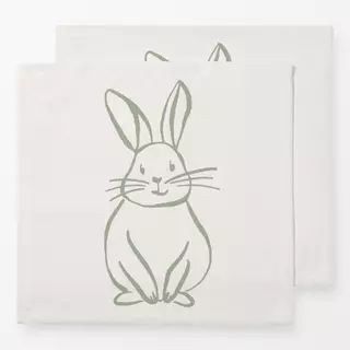 Servietten Happy Bunny beige