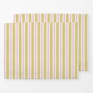 Tischset Streifen Grün Rosa