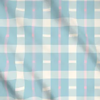 Meterware Blau Rosa Tartan