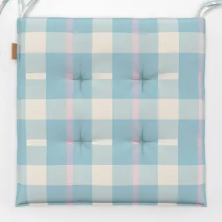 Sitzkissen Blau Rosa Tartan