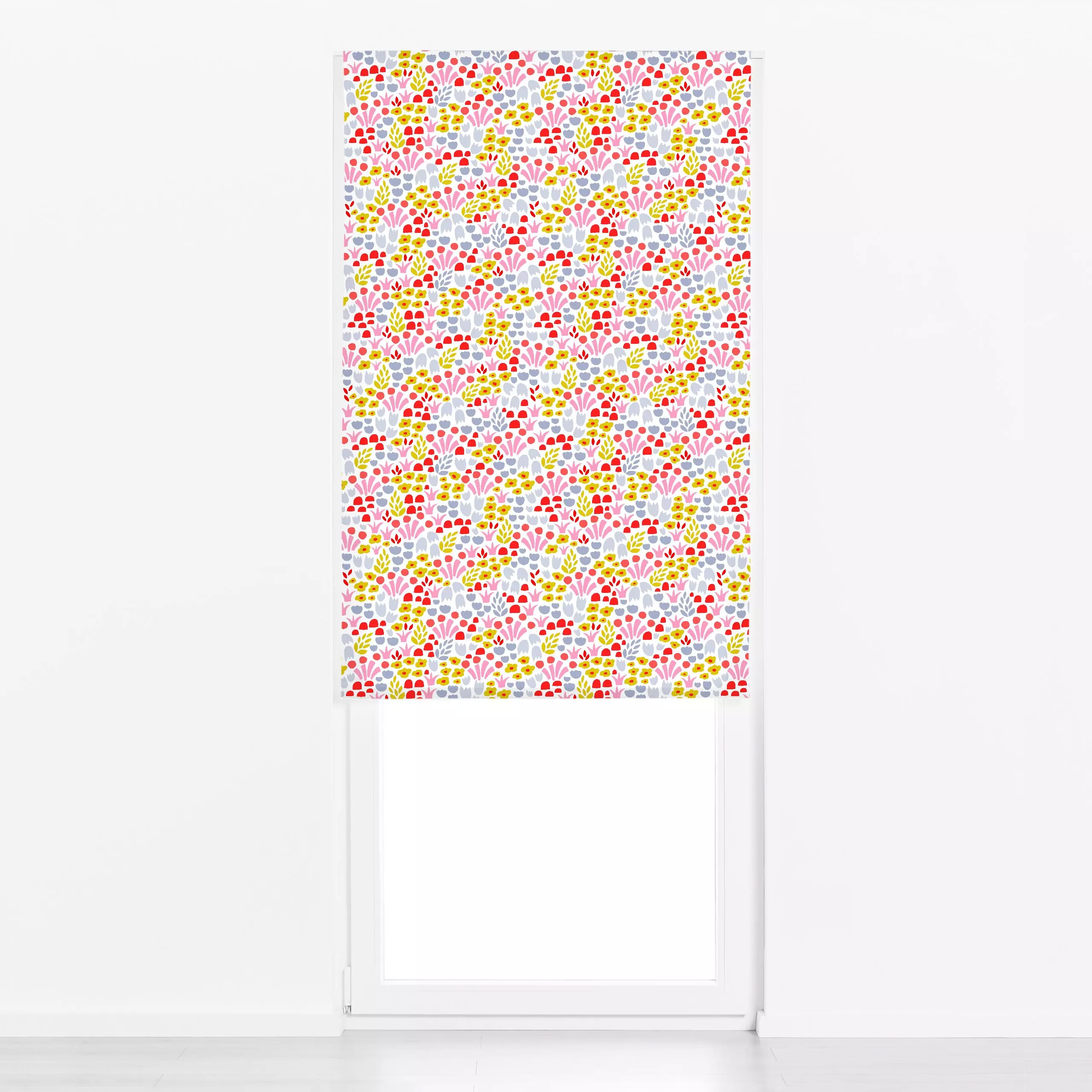 Raffrollo Blossom Burst - Blumen & Florales, Sommer - von „Sara Maria"; Sommerblumen, modern, Nordic, Nordisch, scandinavisc...