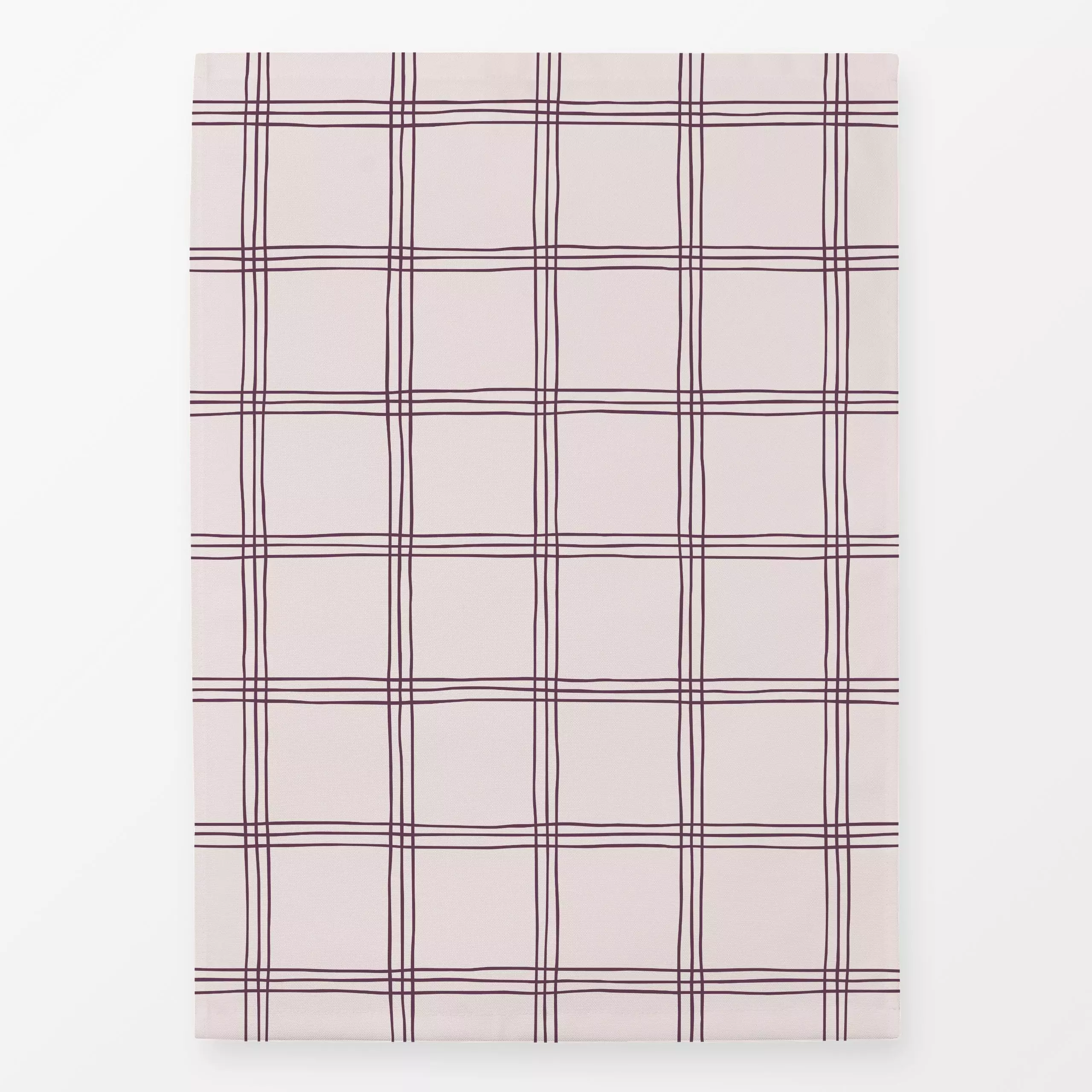 Geschirrtücher Karo Grid Muster Pflaume Beige - Herbst, Symbole & Muster - von „Kathrin Woo"; Linien, modern, Karo, landhaus...