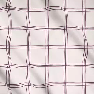 Meterware Karo Grid Muster Pflaume Beige