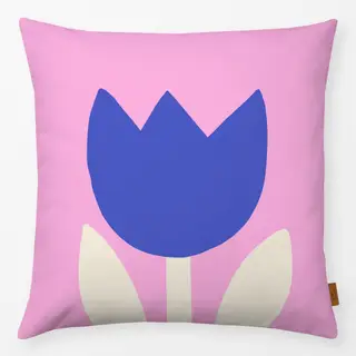 Kissen Blaue Tulpe