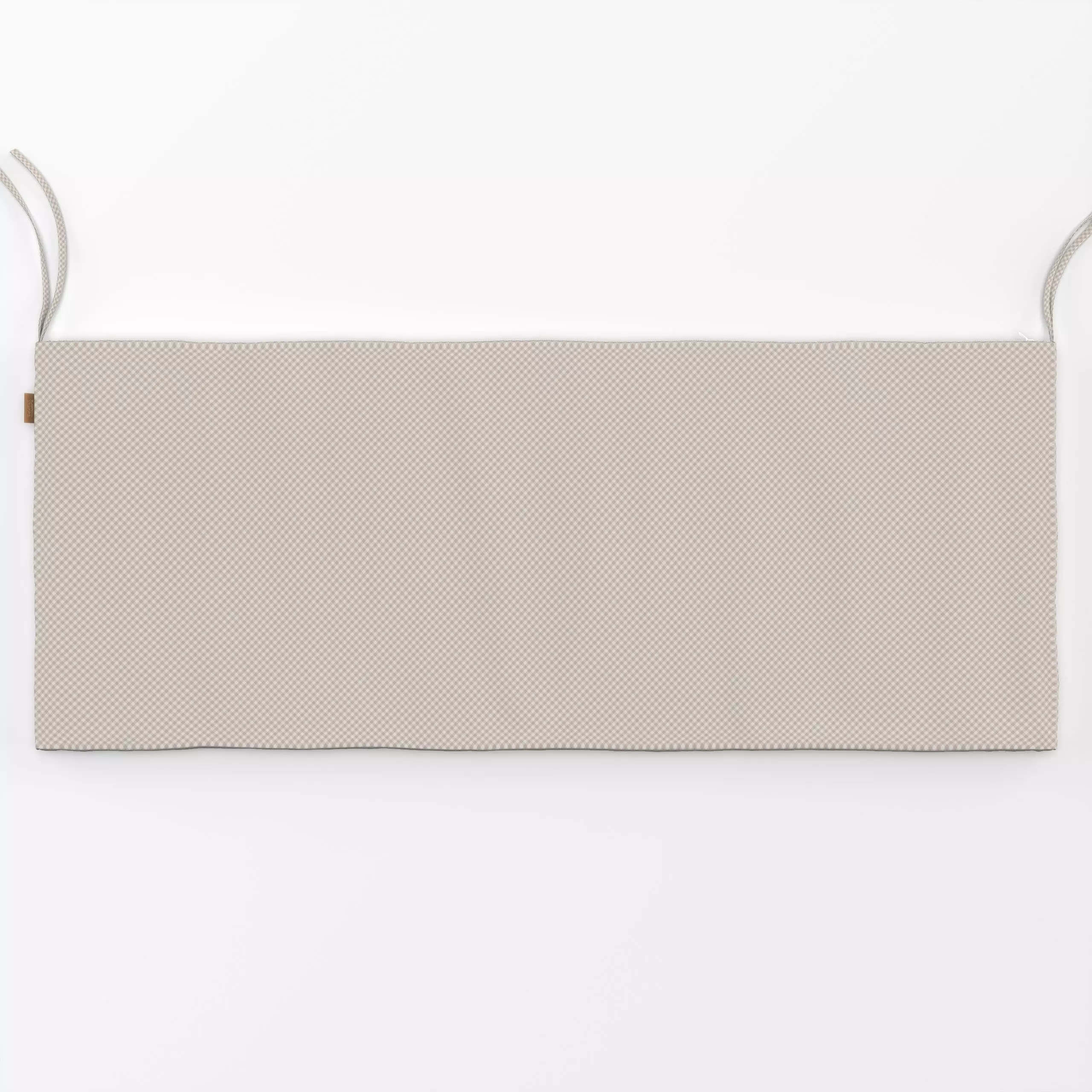 Bankauflage Picnic Checks beige - Herbst, Symbole & Muster - von „Karen Menzenbach"; beige, Karo, Herbst, Weiss, hell, schli...