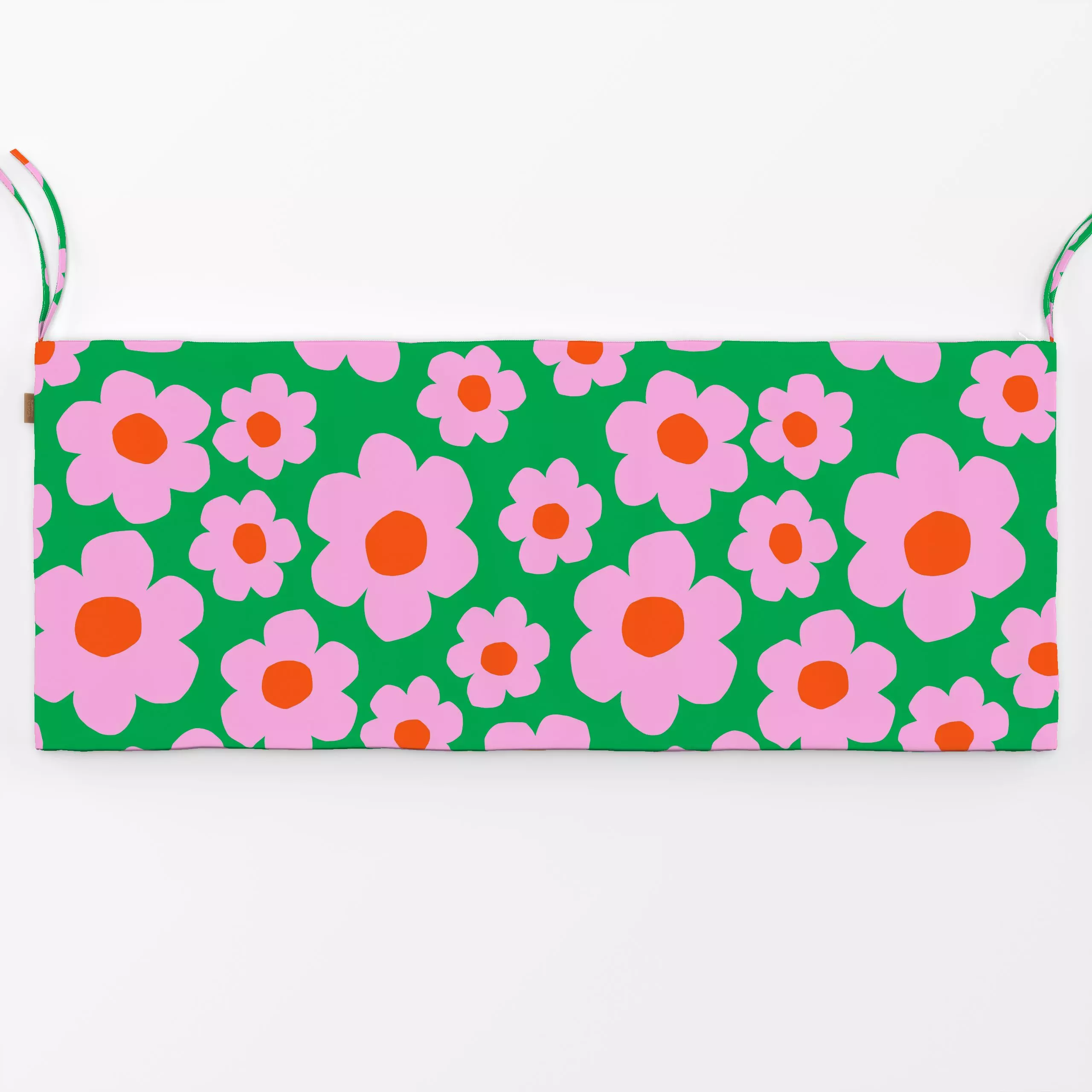 Bankauflage Vibrant spring pink green - Blumen & Florales, Frühling, Symbole & Muster - von „Lisa Jasmin Bauer"; abstrakt, B...