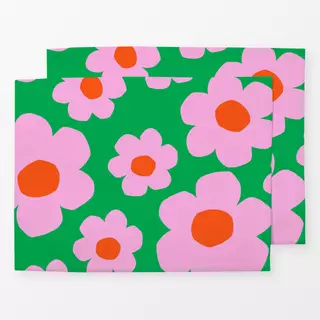 Tischset Vibrant spring pink green