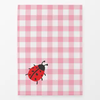 Geschirrtücher Karo Marienkäfer Rosa