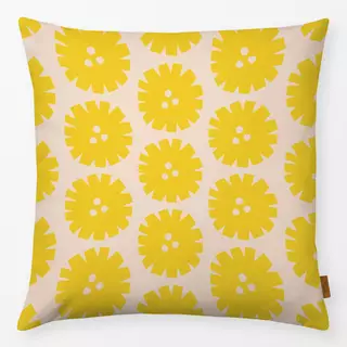 Kissen Circle Flowers Beige