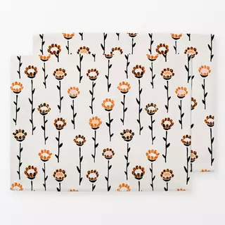 Tischset Blumen Orange