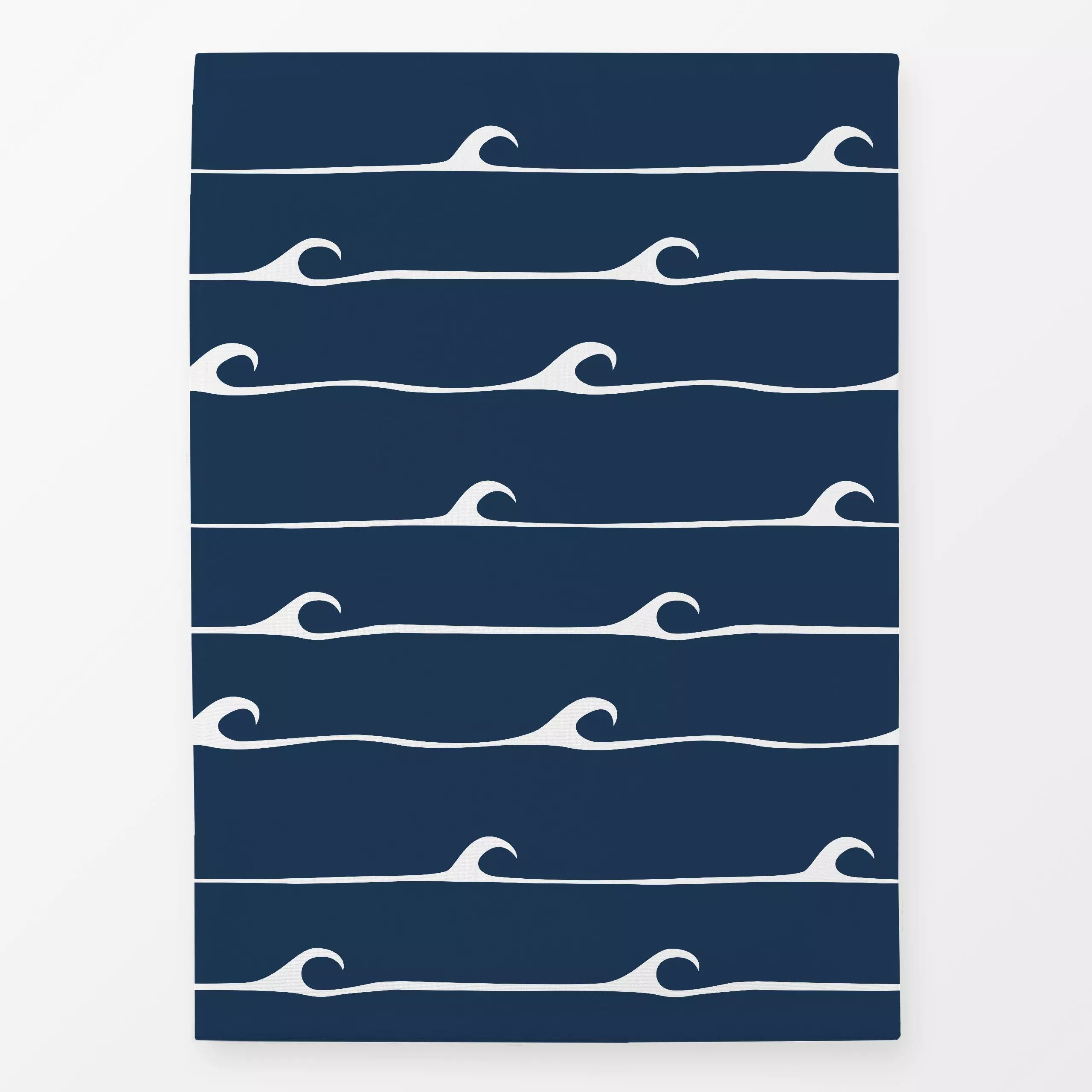 Geschirrtücher Wellen Dunkelblau - Sommer, Symbole & Muster - von „Katrin Graff"; minimal, Meer, Surfen, Schwimmen, modern, ...