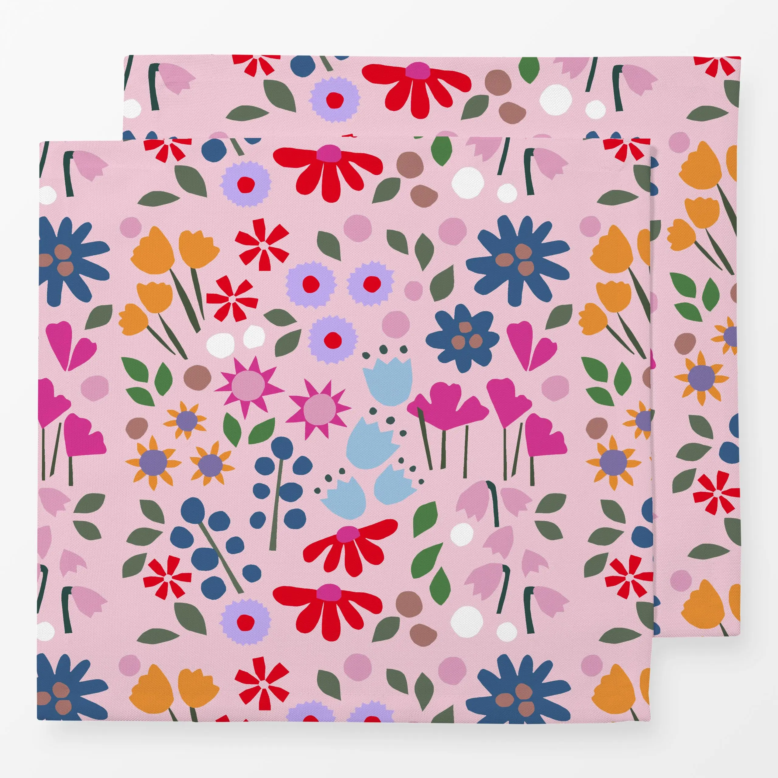 Servietten Millefleur Allover rosa - Blumen & Florales, Frühling, Ostern - von „Iris Knabenschuh Textildesign"; Blumen, Wild...