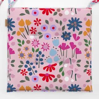 Sitzkissen Millefleur Allover rosa