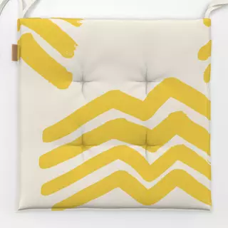 Sitzkissen Boho Mountains yellow on cream