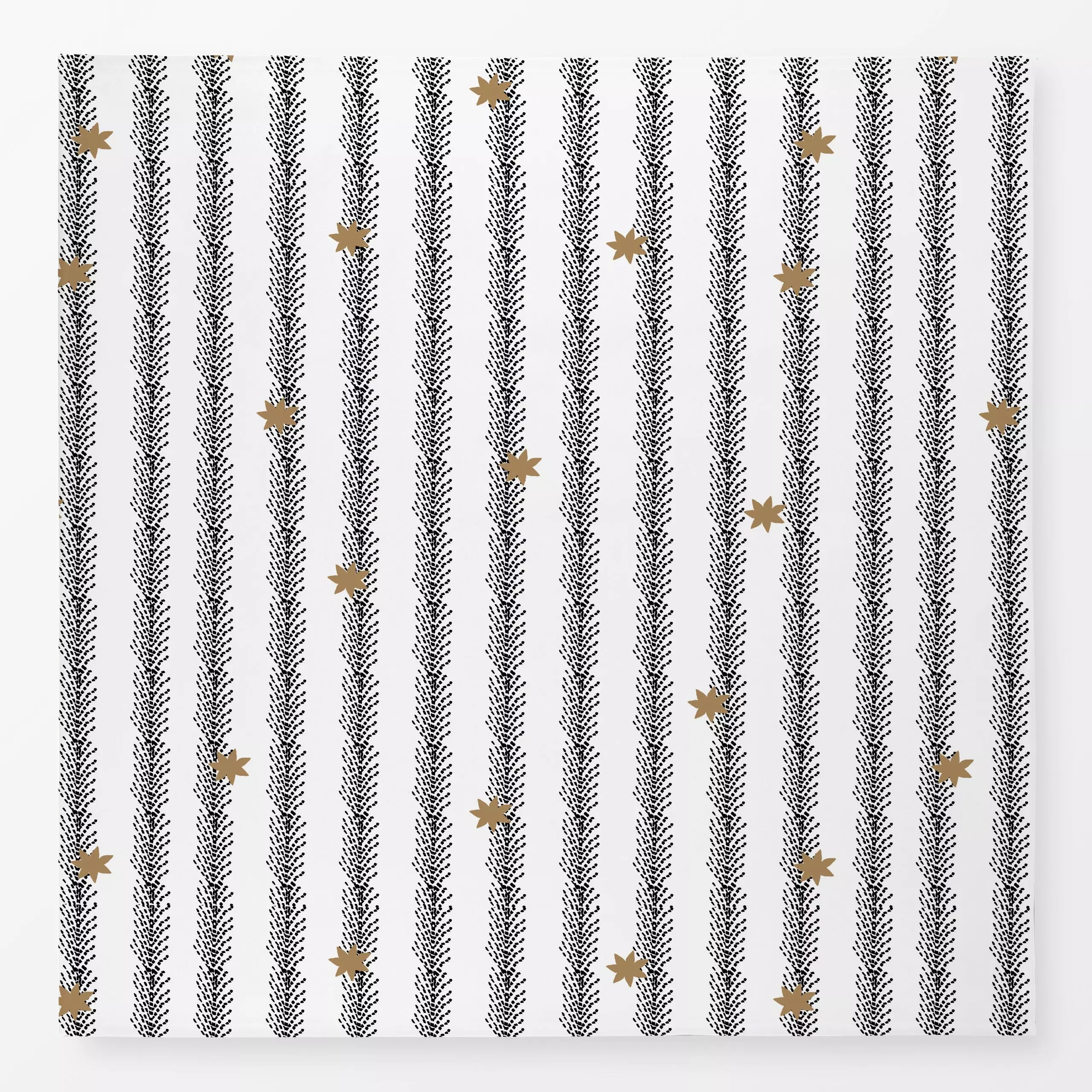 Tischdecke Tannenstreifen Schwarz-Weiß - Weihnachten, Winter - von „Alisa Knöß"; minimal, skandinavisch, Sterne, modern, gol...