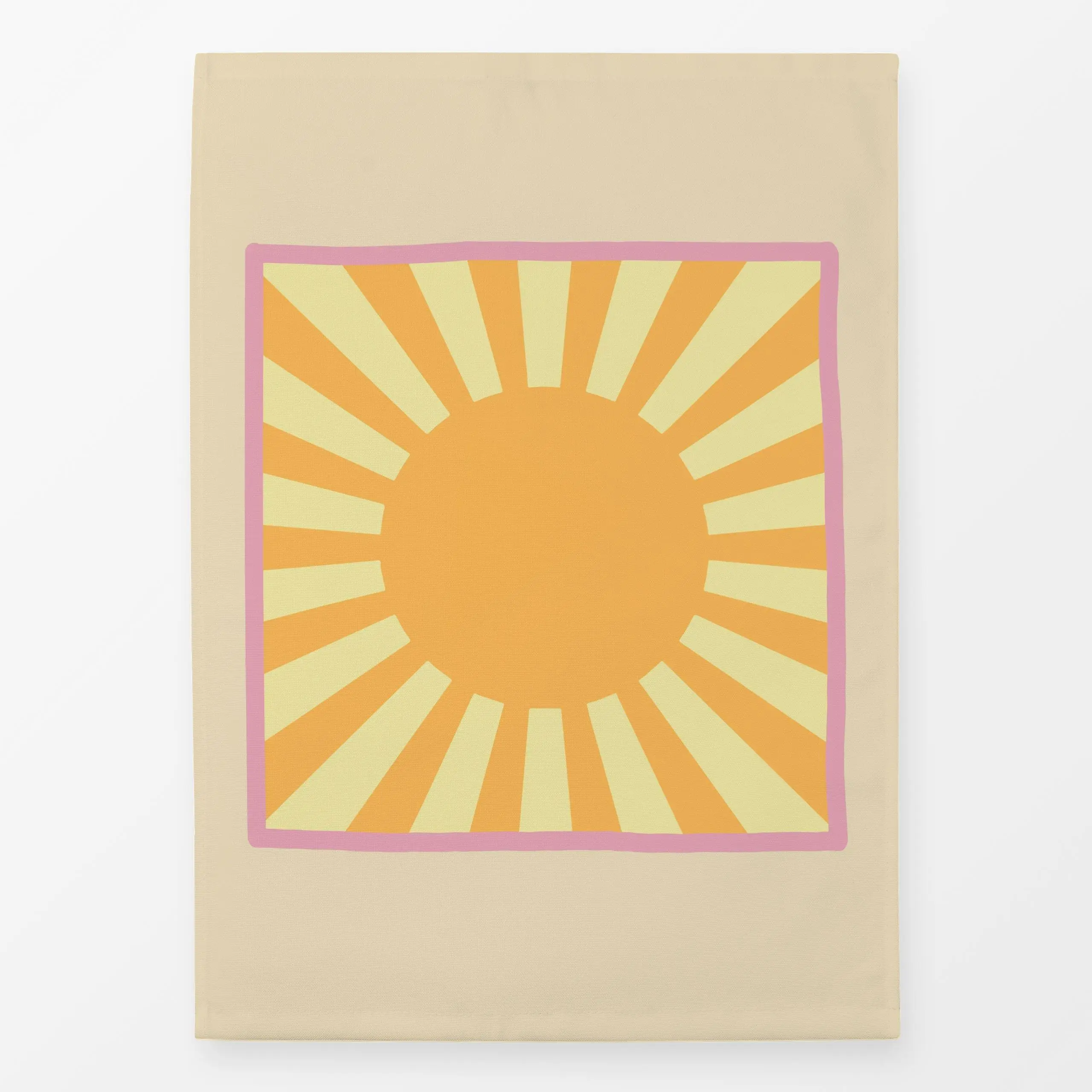 Geschirrtücher Sonne beige - Natur & Landschaft, Sommer - von „Ines Keck"; Sonnenaufgang, Sonnenuntergang, Sonne, summer, Su...