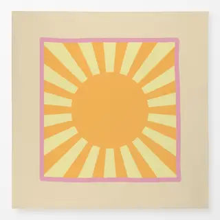 Tischdecke Sonne beige