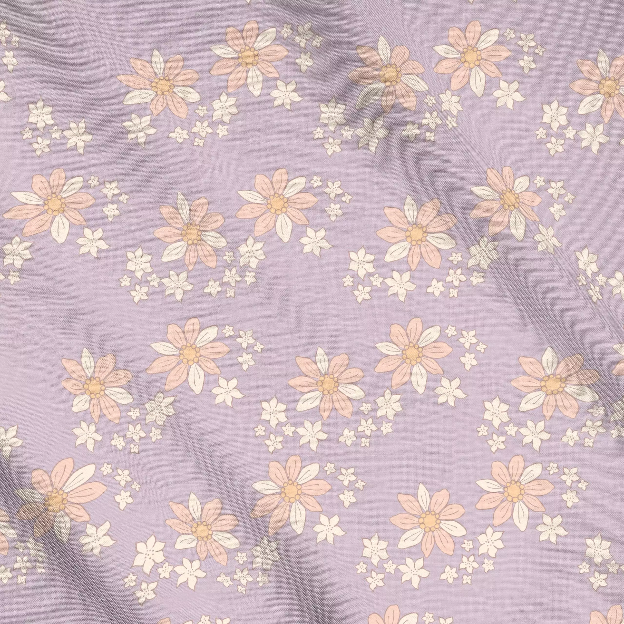 Meterware Boho Retro Flowers II - Blumen & Florales, Symbole & Muster, Retro & Vintage - von „Bloomery Decor"; boho, hippie,...