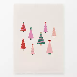 Geschirrtücher Weihnachtswald bunt