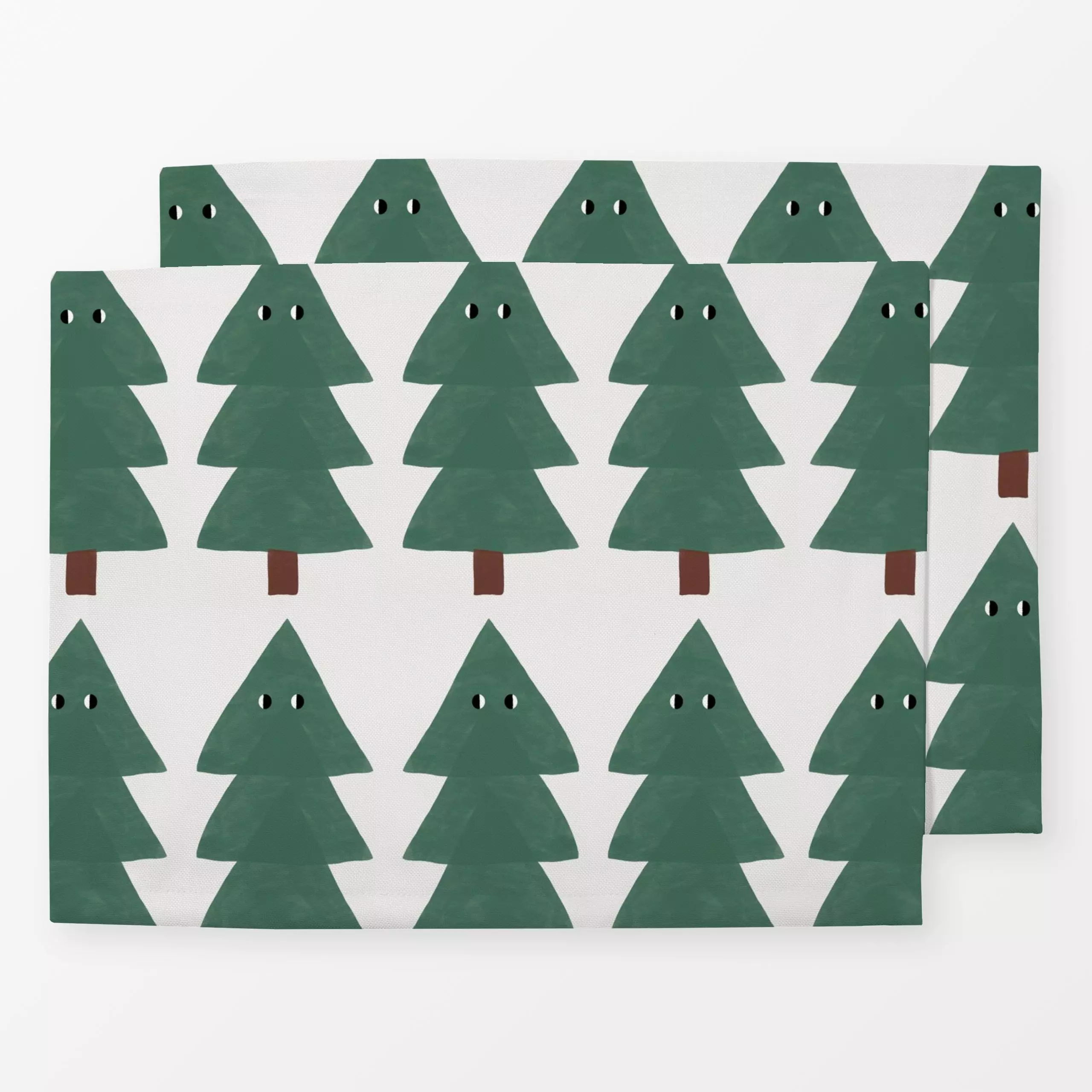 Tischset Bert der Baum - Weihnachten, Winter, Pflanzen & Botanik - von „Studio ROSAGRAU"; Zeichnung, Bäume, Weihnachtsbaum, ...