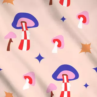 Meterware Mushrooms with Magic Pattern