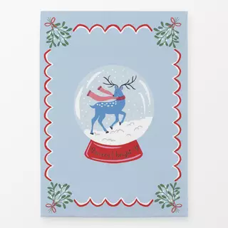 Geschirrtücher Winterreh in Schneekugel