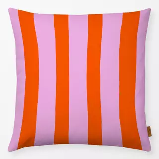 Kissen Streifen rosa rot