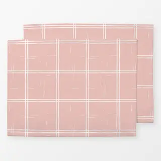 Tischset Cottagecore Check Blush