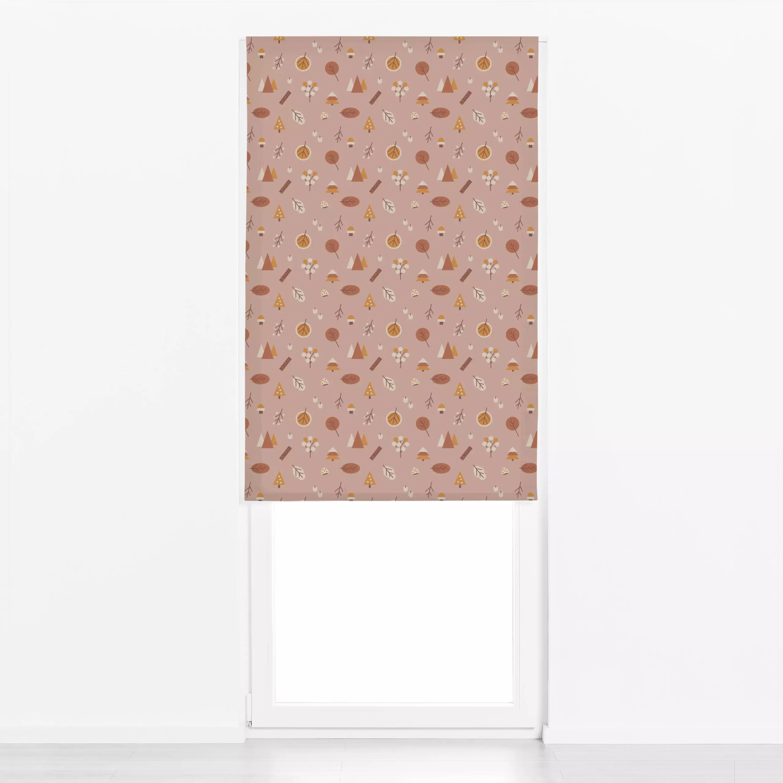 Raffrollo Scandinavian Autumn Forest - Blumen & Florales, Herbst, Kinderzimmer & Motive für Kinder, Symbole & Muster - von „...