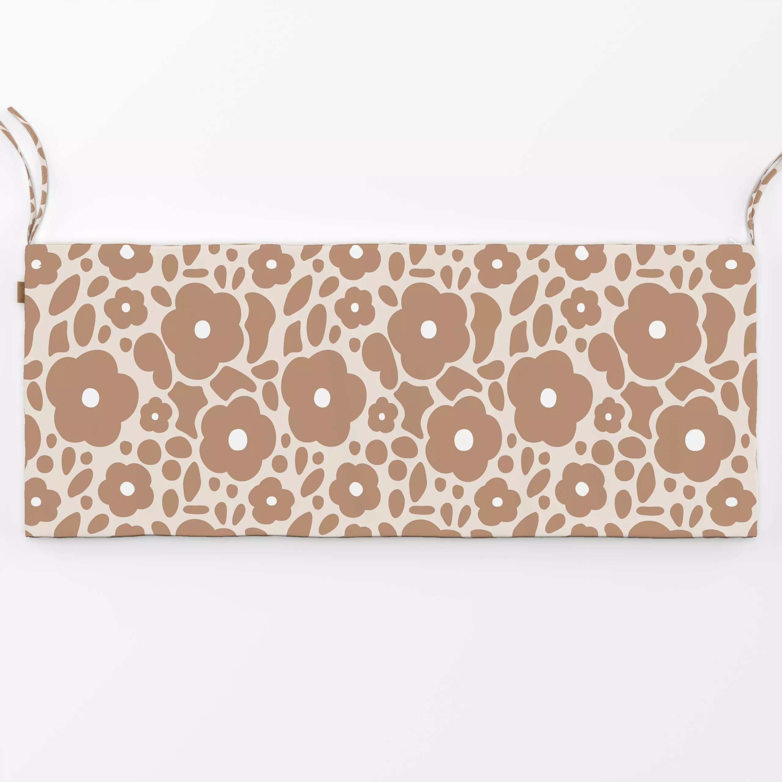 Bankauflage Allover Flowers Sand - Blumen & Florales - von „Kruth Design"; Muster, Trockenblumen, geschenkidee, Herbstdeko, ...