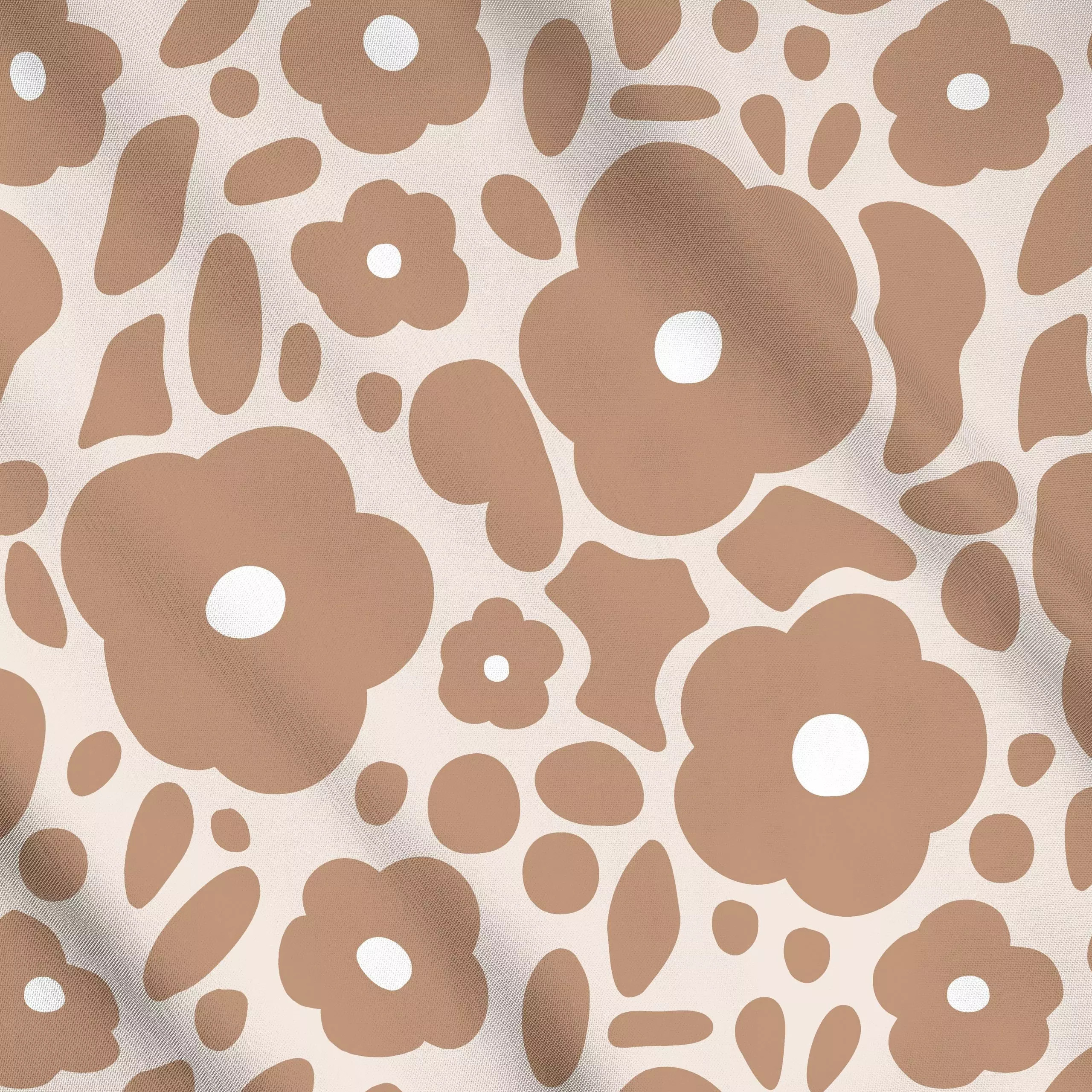 Meterware Allover Flowers Sand - Blumen & Florales - von „Kruth Design"; Muster, Trockenblumen, geschenkidee, Herbstdeko, Bl...