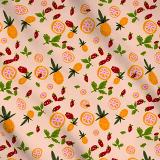 Meterware Cocktail Früchte Orange