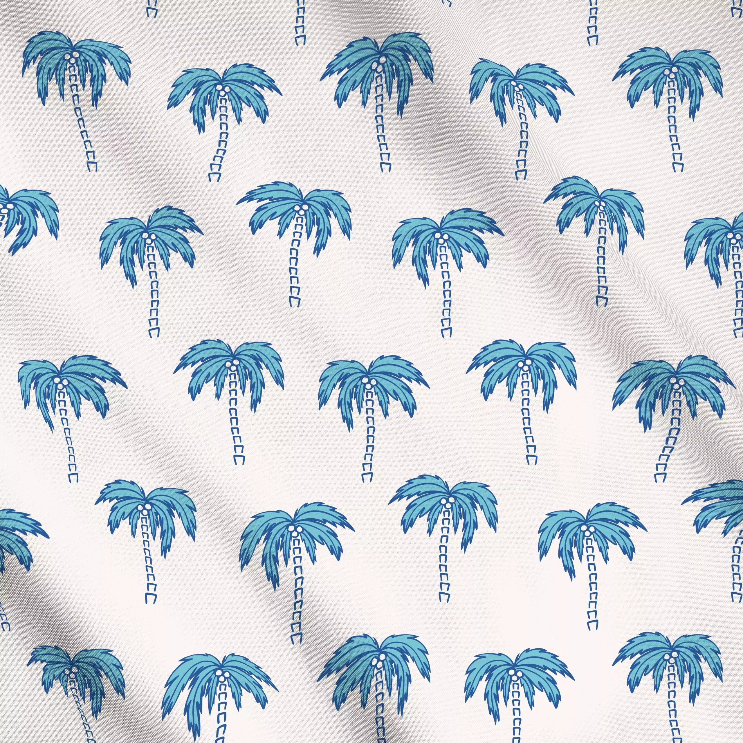 Meterware Palmen Beige - Sommer, Symbole & Muster, Pflanzen & Botanik - von „Kathrin Woo"; Palmen, tropical, Botanical, palm...