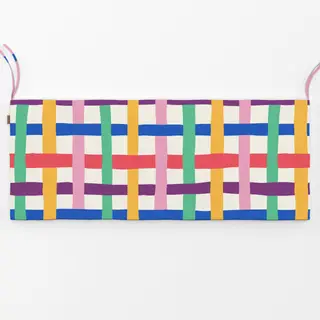 Bankauflage Muster Karo Streifen - bunt