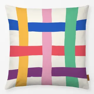 Kissen Muster Karo Streifen - bunt