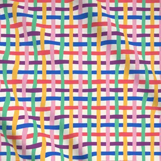 Meterware Muster Karo Streifen - bunt