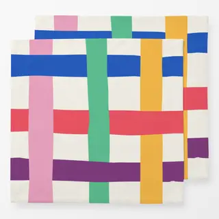 Servietten Muster Karo Streifen - bunt