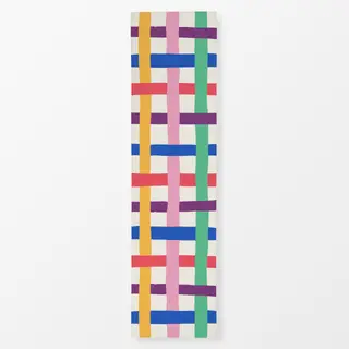 Tischläufer Muster Karo Streifen - bunt