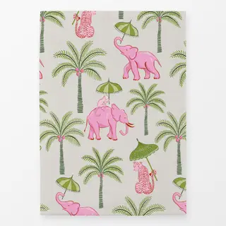 Geschirrtücher pink elephants with parasols