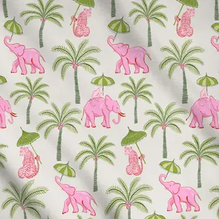 Meterware pink elephants with parasols