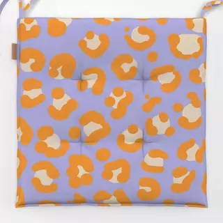 Sitzkissen Leopardenmuster lila gelb