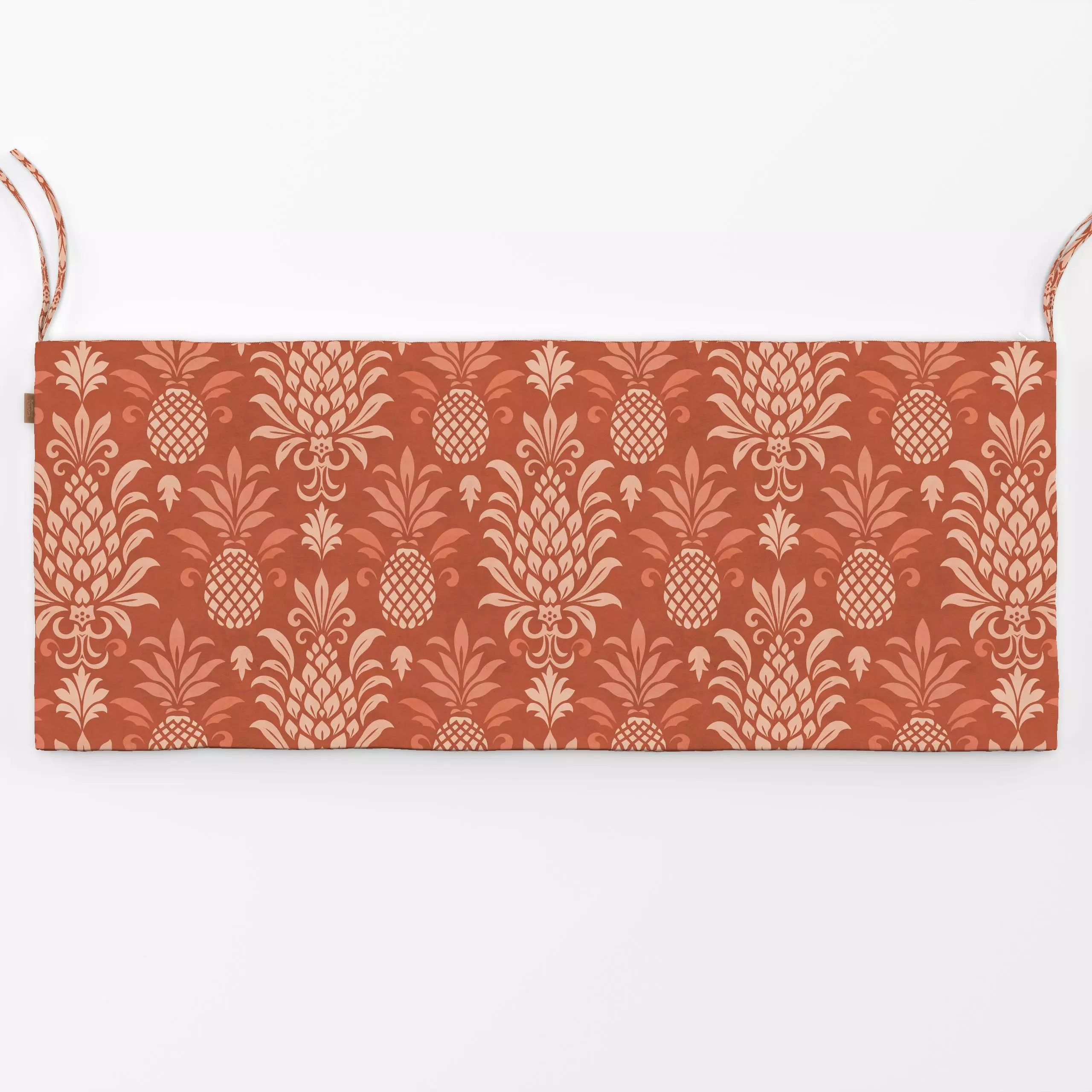 Bankauflage Pineapple Chic Coral Rust - Pflanzen & Botanik, Küche, Essen & Trinken - von „Andrea Haase"; Frucht, Ananas, tro...